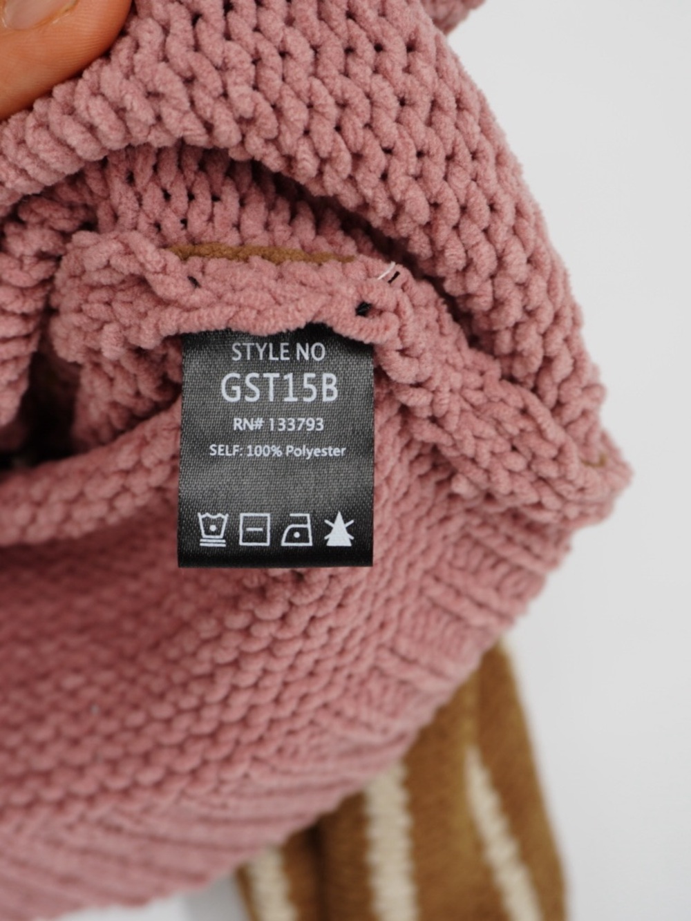 Pol Chenille Pink And Brown Floral Contrast Color Block Crochet OverSized M - Picture 10 of 14